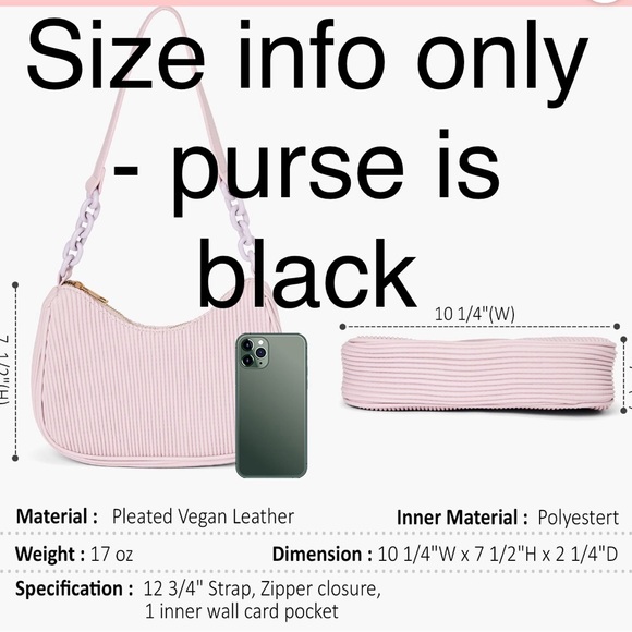 LIKE DREAMS Women Teens Vintage Shoulder Bag Black - Picture 6 of 7